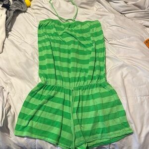 Bright Green Halter Romper